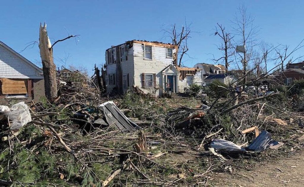 Tornado destruction in North Mayfield 2021